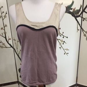 purple and cream dressy tank top